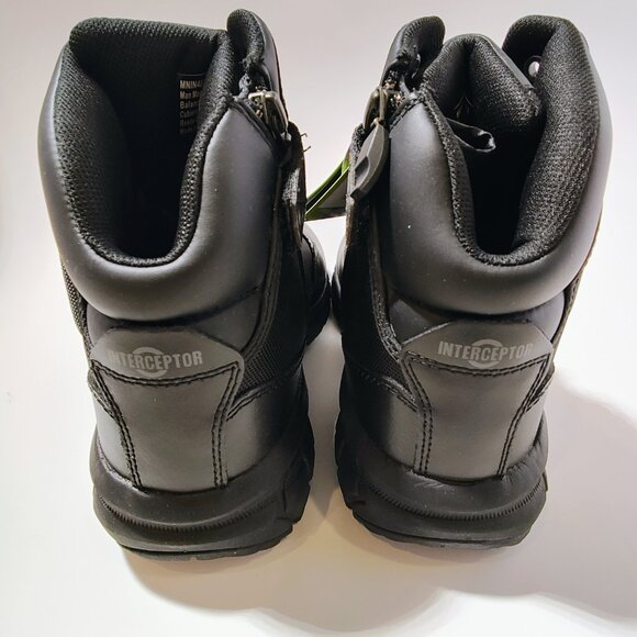 Interceptor Men's 8.5 Guard Zippered Soft Toe Tactical Black Boots NWT - Picture 5 of 16